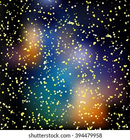 Multicolored space background with Milky Way. Eps 10