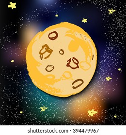 Multicolored space background with Milky Way. Eps 10