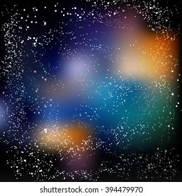 Multicolored space background with Milky Way. Eps 10