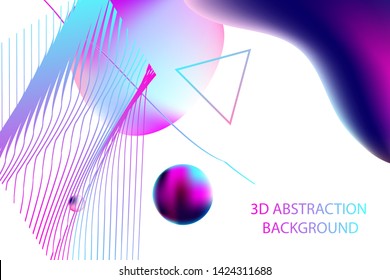 Multicolored space bubbles 3d cluster pastel neon shades decorative balls abstract vector line background