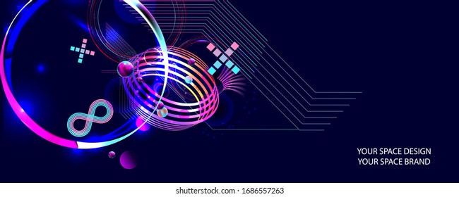 Multicolored space bubbles 3d cluster your space design shades. Your space brand decorative balls abstract vector illustration pearls new trendy