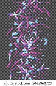 Multicolored Spark Background Transparent Vector. Twinkle Holiday Design. Blue Special Texture. Glow Rays. Spot Pattern Illustration.