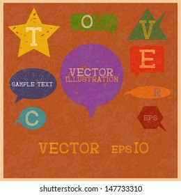 multicolored speech bubbles on doodle style, Hand-drawn, vector Eps10 illustration. 