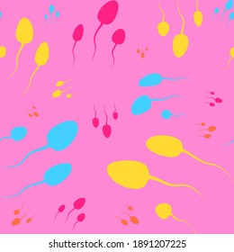 Espíritu multicolor sobre fondo rosado, textura abstracta para diseño, patrón sin soldadura, ilustración vectorial