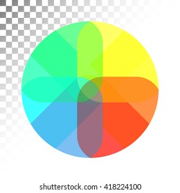Multi-colored sphere, Vector Illustration. Graphic design for printed materials, websites and posts on the Internet.