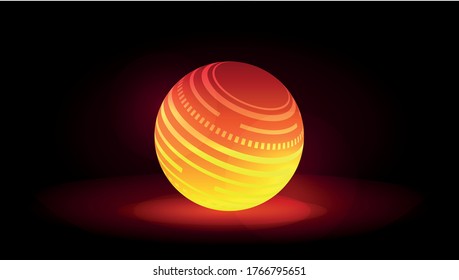 
Vielfarbige Kugeln im Weltraum. Magischer Ball mit Schatten. Heller Hintergrund 3D-Rendering.
