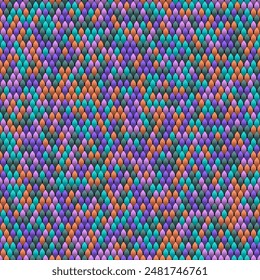 Multicolored Spherical 3D Pattern Seamless Background