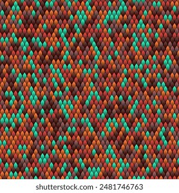 Multicolored Spherical 3D Pattern Seamless Background