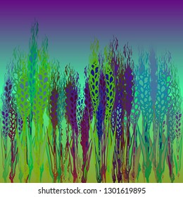 Multicolored spica background fairy nature pattern.