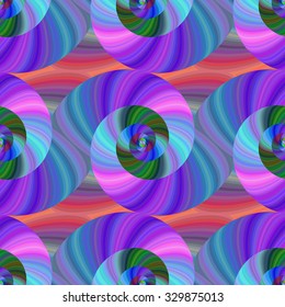 Multicolored spiral fractal pattern in bright colors