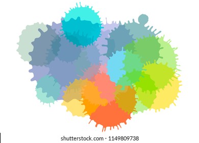 Multicolored splash watercolor background. Template for designs. Vector illustration