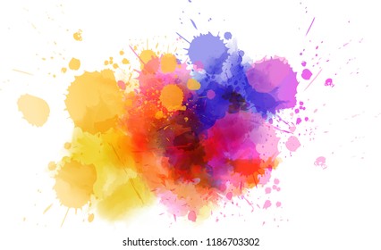 Mehrfarbiger Splash-Aquarell - Vorlage für Ihre Designs.