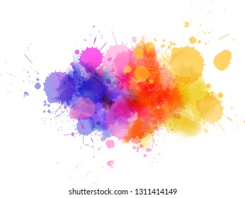 Mehrfarbiger Splash-Aquarell - Vorlage für Ihre Designs.