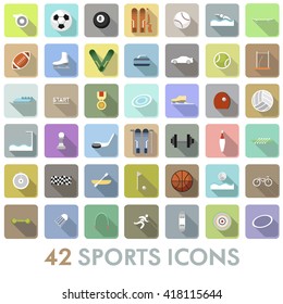 multicolored sport icons