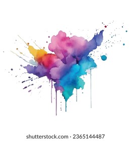Multicolored spot, watercolor. Vector abstraction.