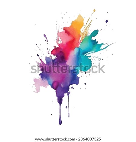 Multicolored spot, watercolor. Vector abstraction.