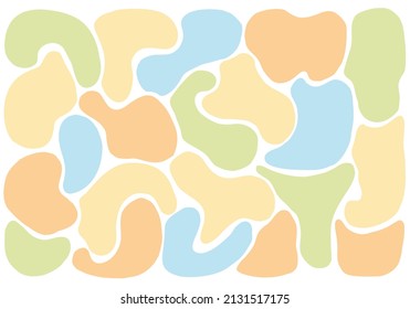 Multicolored spots of different shapes as background, texture, pattern.
