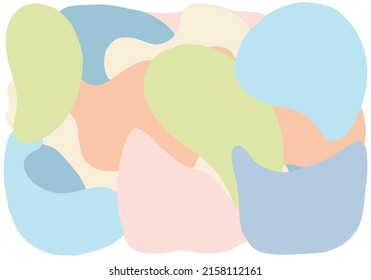 Multicolored spots of different shapes as background, texture, pattern.	