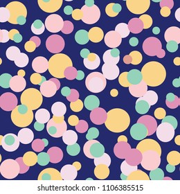 Multi-colored spots on blue