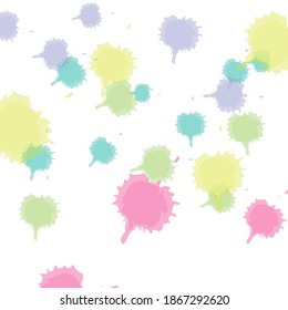 Puntos multicolores sobre un fondo blanco