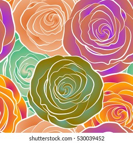 Multicolored spring floral background. The elegant the template for fashion prints. Vector cute pattern in small multicolor flower. Small colorful flowers. Motley illustration.