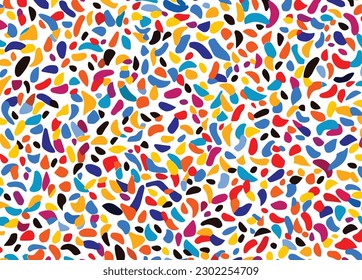 multicolored sprinkles seamless background colorful sprinkles on a white background, in the style of minimalist strokes, geometric shapes patterns, minimalist backgrounds, graffiti-inspired