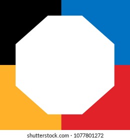 Multicolored square logo vector