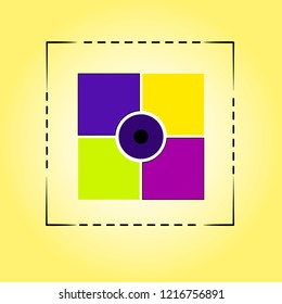 multi-colored square with a parallel outline