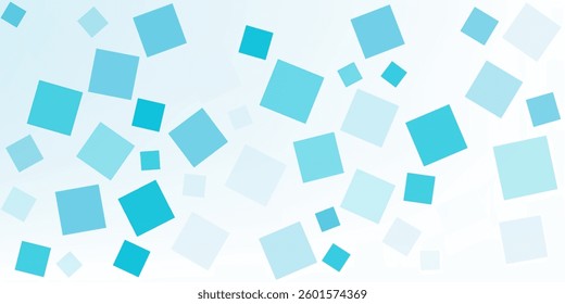 Multicolored squares of different sizes above the surface. Seamless background for sites