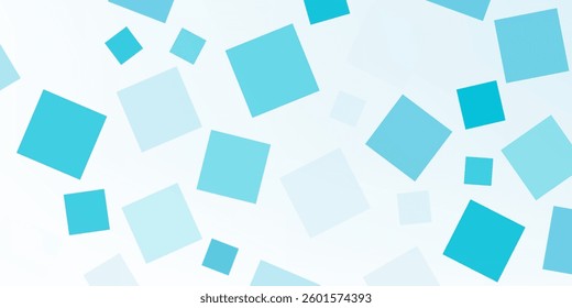 Multicolored squares of different sizes above the surface. Seamless background for sites