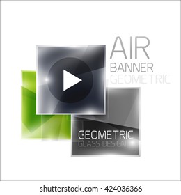 Multicolored squares with sample text. Business universal diagram and buttons