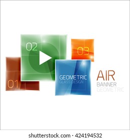 Multicolored squares with sample text. Business universal diagram and buttons