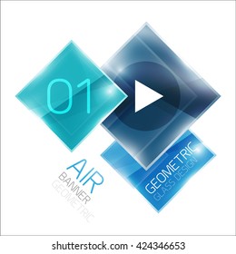 Multicolored squares with sample text. Business universal diagram and buttons