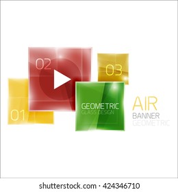 Multicolored squares with sample text. Business universal diagram and buttons