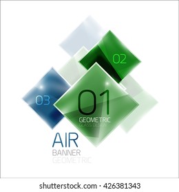 Multicolored squares with sample text. Business universal diagram and buttons