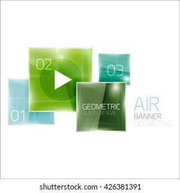Multicolored squares with sample text. Business universal diagram and buttons