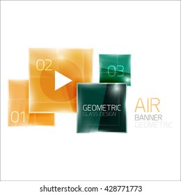 Multicolored squares with sample text. Business universal diagram and buttons