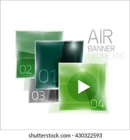 Multicolored squares with sample text. Business universal diagram and buttons