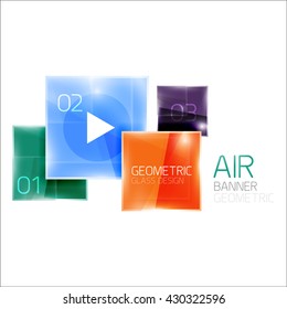 Multicolored squares with sample text. Business universal diagram and buttons