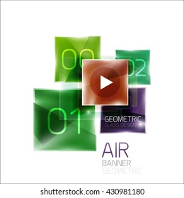 Multicolored squares with sample text. Business universal diagram and buttons