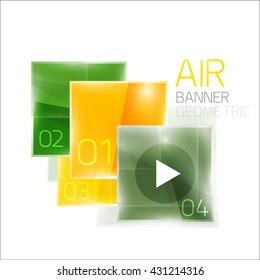 Multicolored squares with sample text. Business universal diagram and buttons