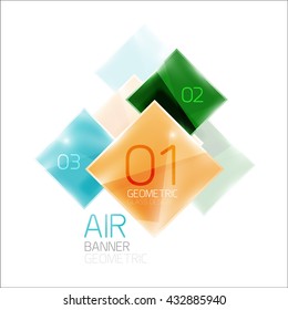 Multicolored squares with sample text. Business universal diagram and buttons