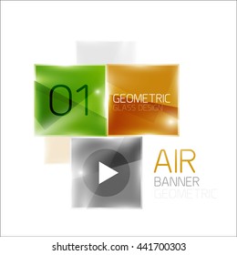 Multicolored squares with sample text. Business universal diagram and buttons