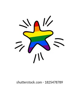 ESTRELLA MULTICOLORADA EN UN FONDO BLANCO EN EL VECTOR
