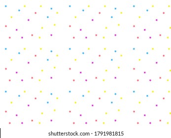 patrones de estrellas multicolores. sobre un fondo blanco