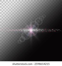 Multicolored starlight. Vector illustration of multicolored highlights