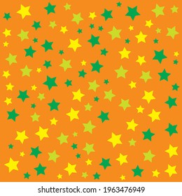 Estrellas multicolores sobre un fondo de gradiente abstracto,