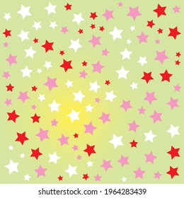 Multicolored stars on an abstract gradient background,