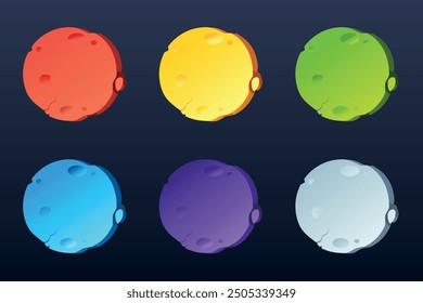 Discos de piedra multicolores. Imagen Losas de piedra cuelgan en el aire