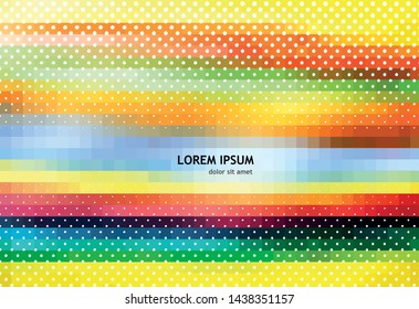 Multi-colored striped mosaic. Vector background